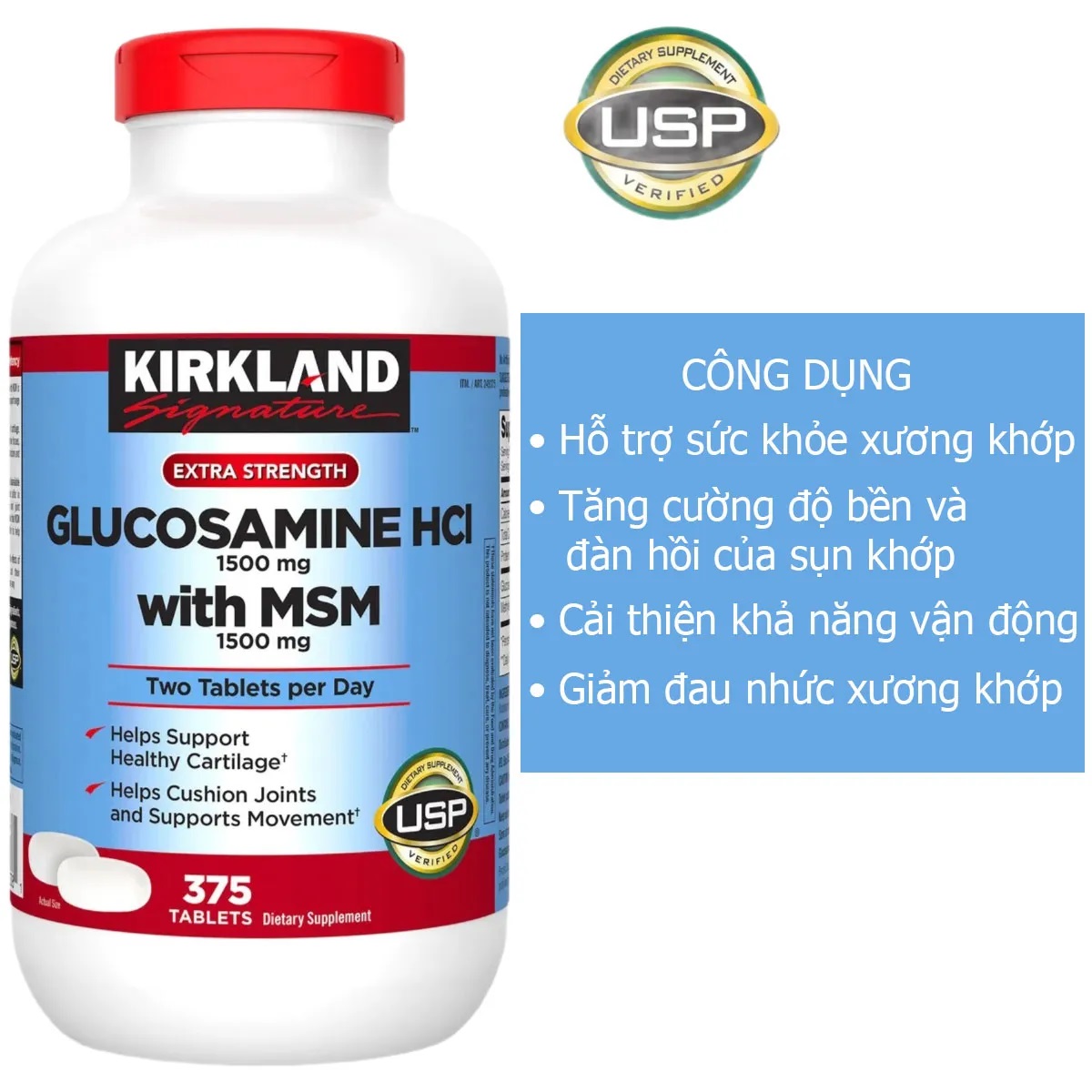 Thực phẩm chức năng glucosamine Kirkland