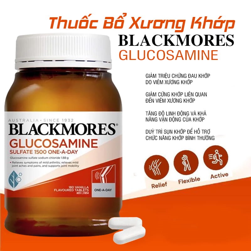 Blackmores Glucosamine 1500mg - giải pháp toàn diện cho sức khỏe xương khớp.