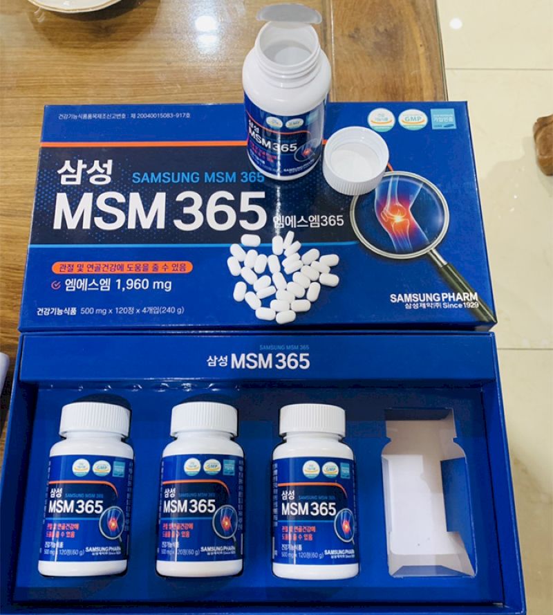 Thuốc xương khớp msm 365 Hàn Quốc 480 viên