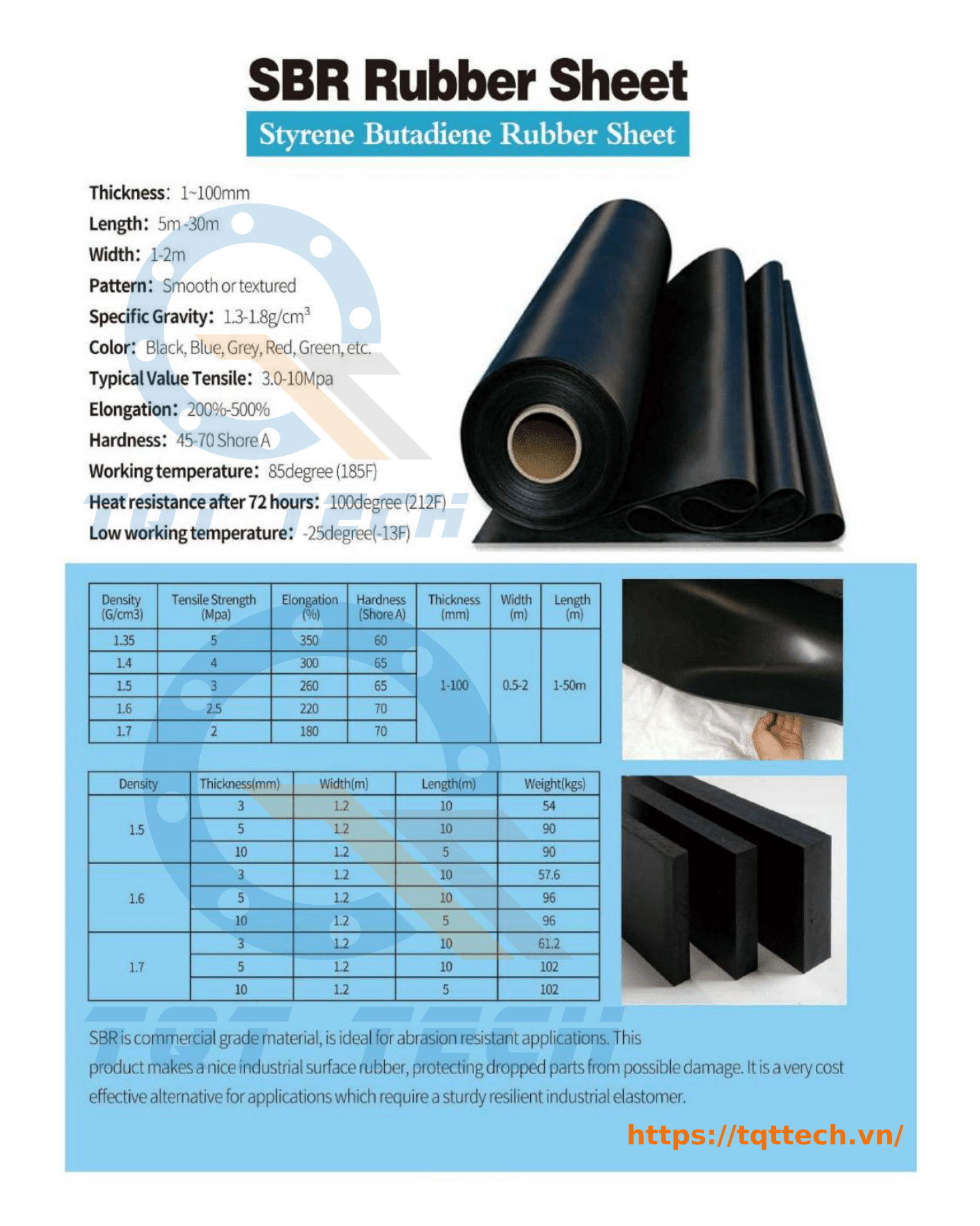 catalogue cao su thường sbr