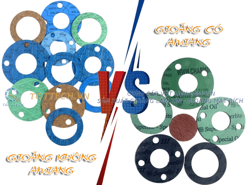 so sánh gioăng không amiang và gioăng amiang