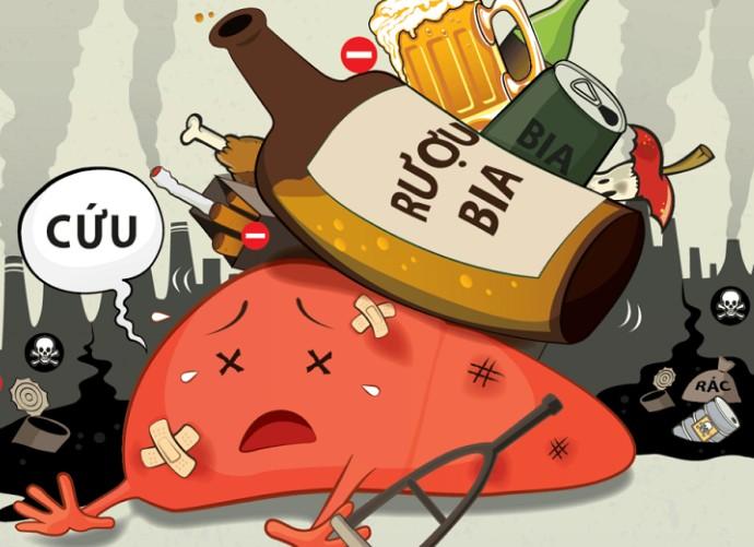 Rượu bia có hại cho gan