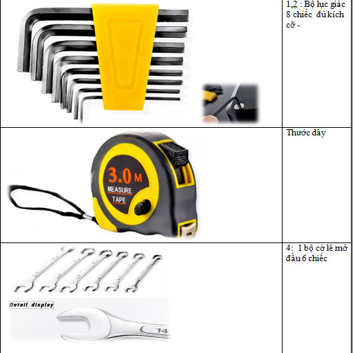 bộ dụng cụ bảo trì nhà liên hoàn