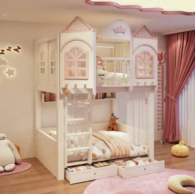 PHÒNG CHƠI LÂU ĐÀI CÔNG CHÚA PCTNKB06 – KHÔNG GIAN MƠ ƯỚC CHO BÉ GÁI HIỆN ĐẠI