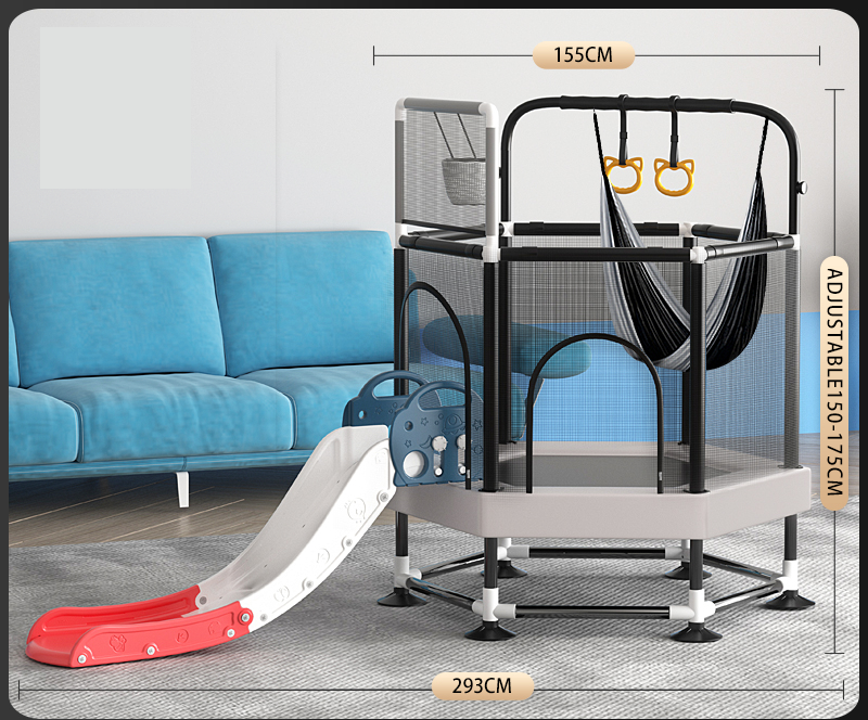Trampoline kids port slide Home