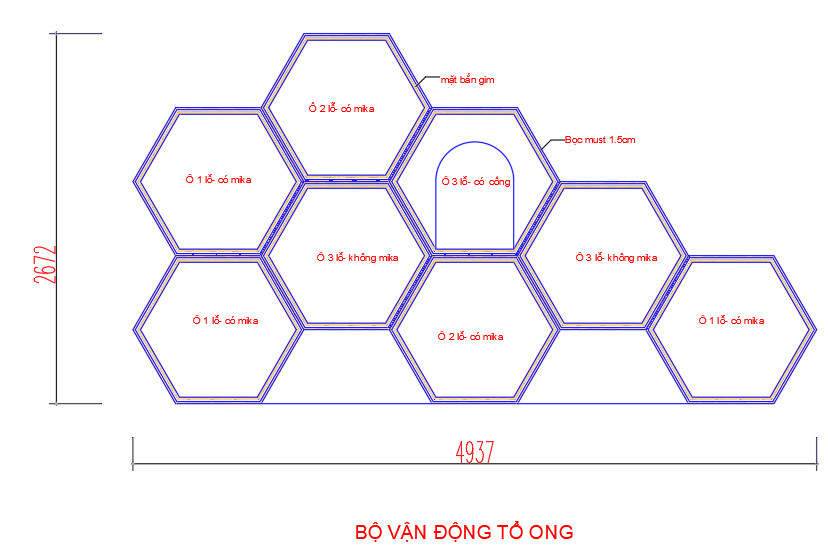 cầu trượt tổ ong