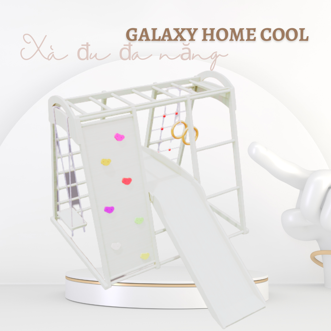 Xà đu đa năng galaxy HOME  - Chất liệu gỗ tự nhiên dây thừng lõi thep nhập khẩu cực chất