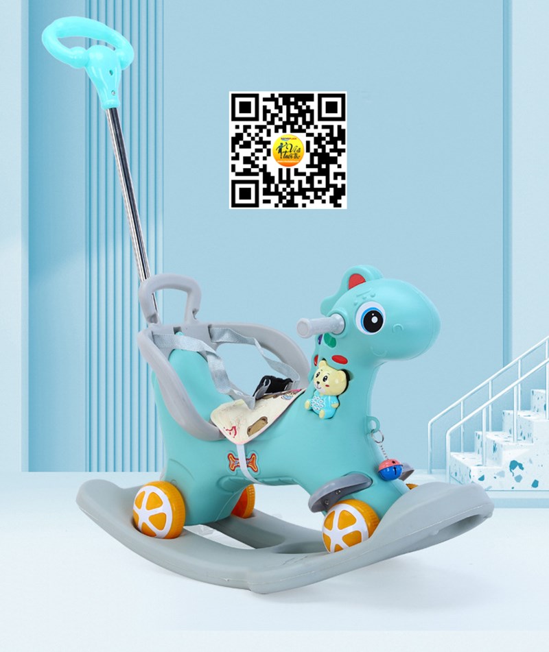 Bập bênh đơn,xe chòi chân,xe đẩy cho bé Hot 2022 KBBDN06 - Size 80x36x76x56 Cm