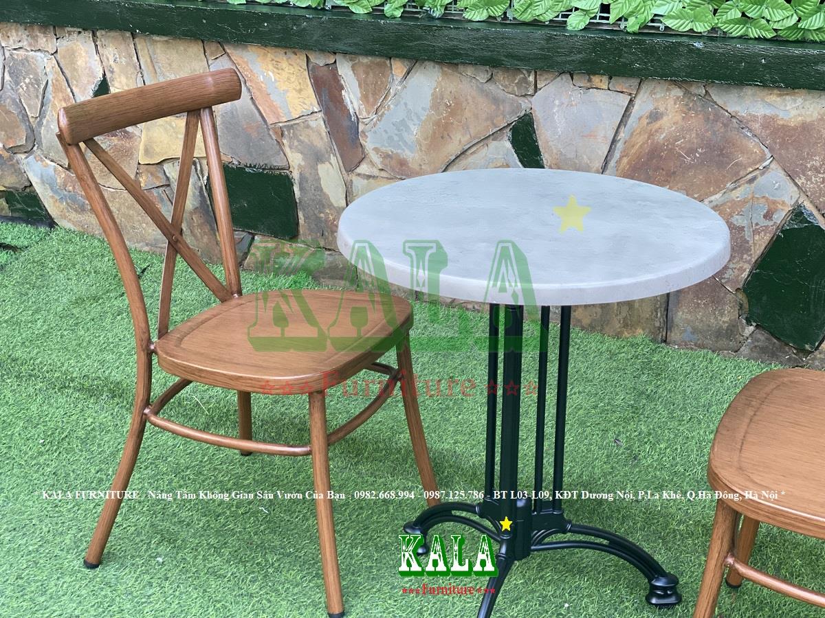 Bàn ghế cafe Tree-All3N tròn 60cm