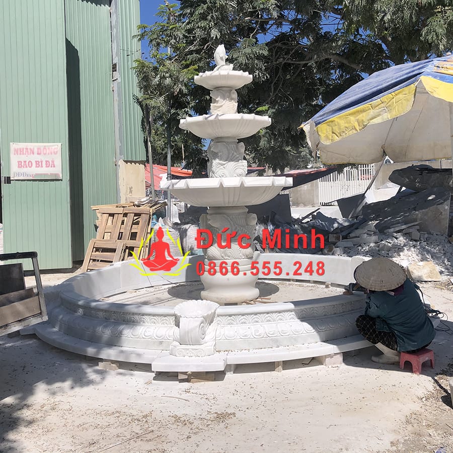 Đài Phun Nước Cá Chép Đá Phong Thủy Đẹp