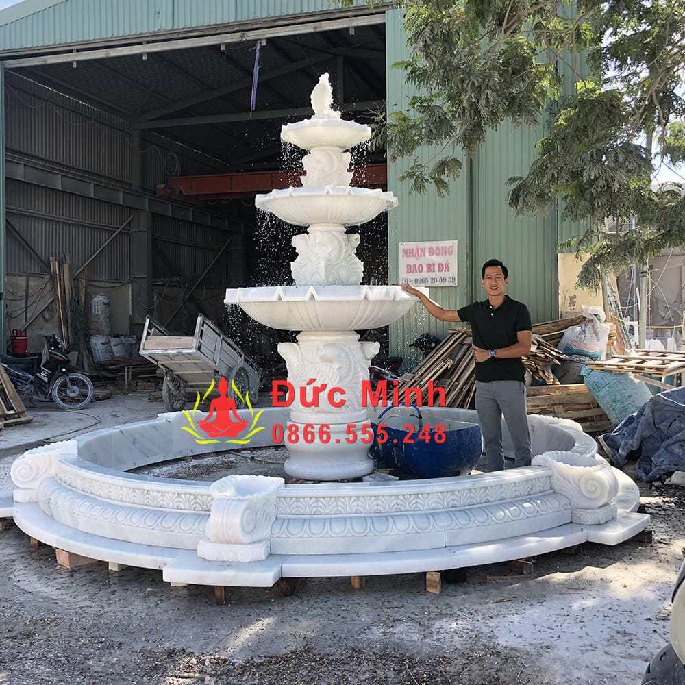 Đài Phun Nước Cá Chép Đá Phong Thủy Đẹp