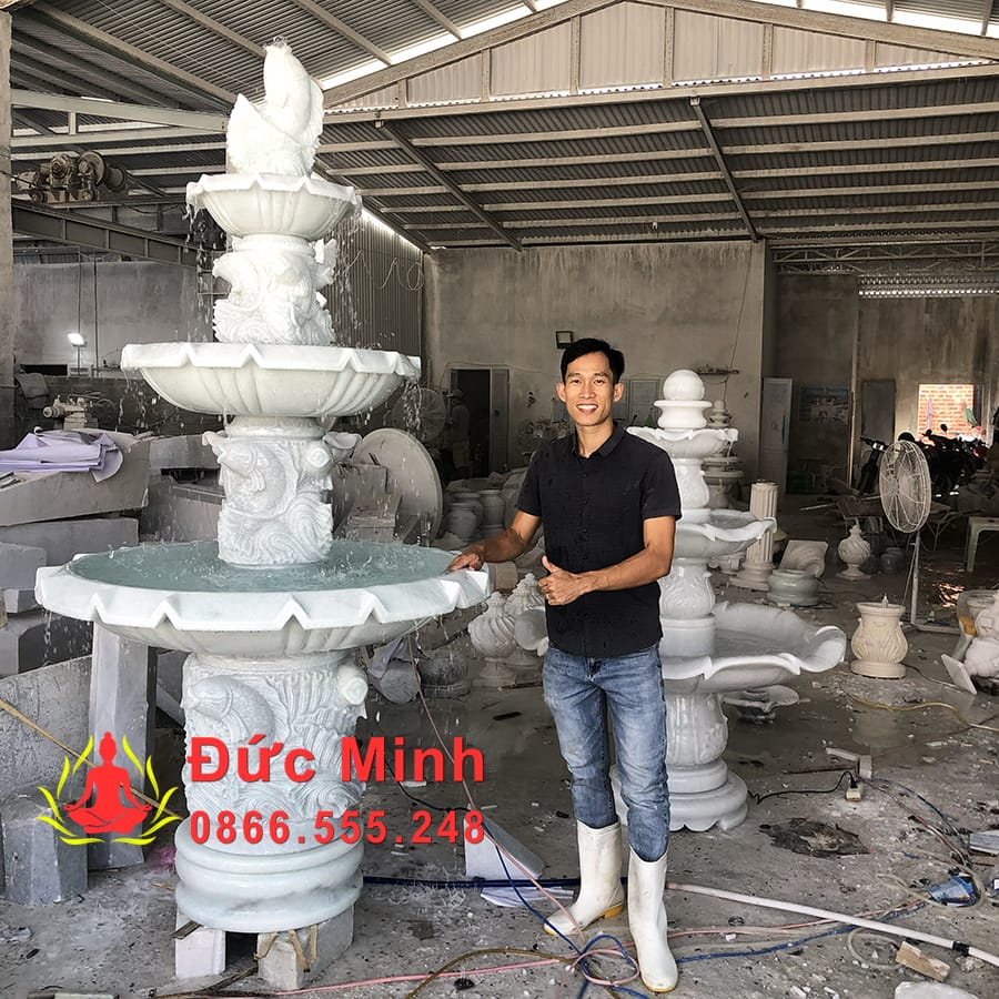 Đài Phun Nước Cá Chép Đá Phong Thủy Đẹp