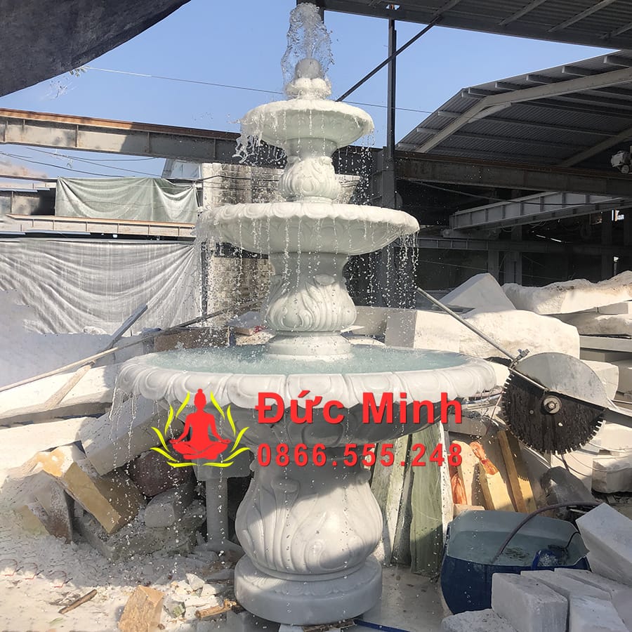 Đài Phun Nước Đá Phong Thủy Cao 3m Tại Bình Phước