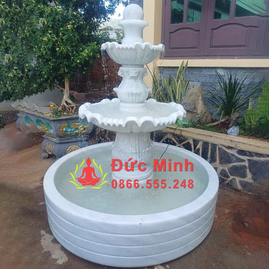 Đài Phun Nước Đá Phong Thủy Đẹp Tại Bắc Ninh