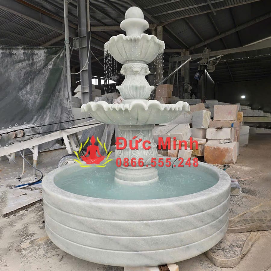 Đài Phun Nước Đá Sân Vườn Đẹp Tại Bắc Ninh