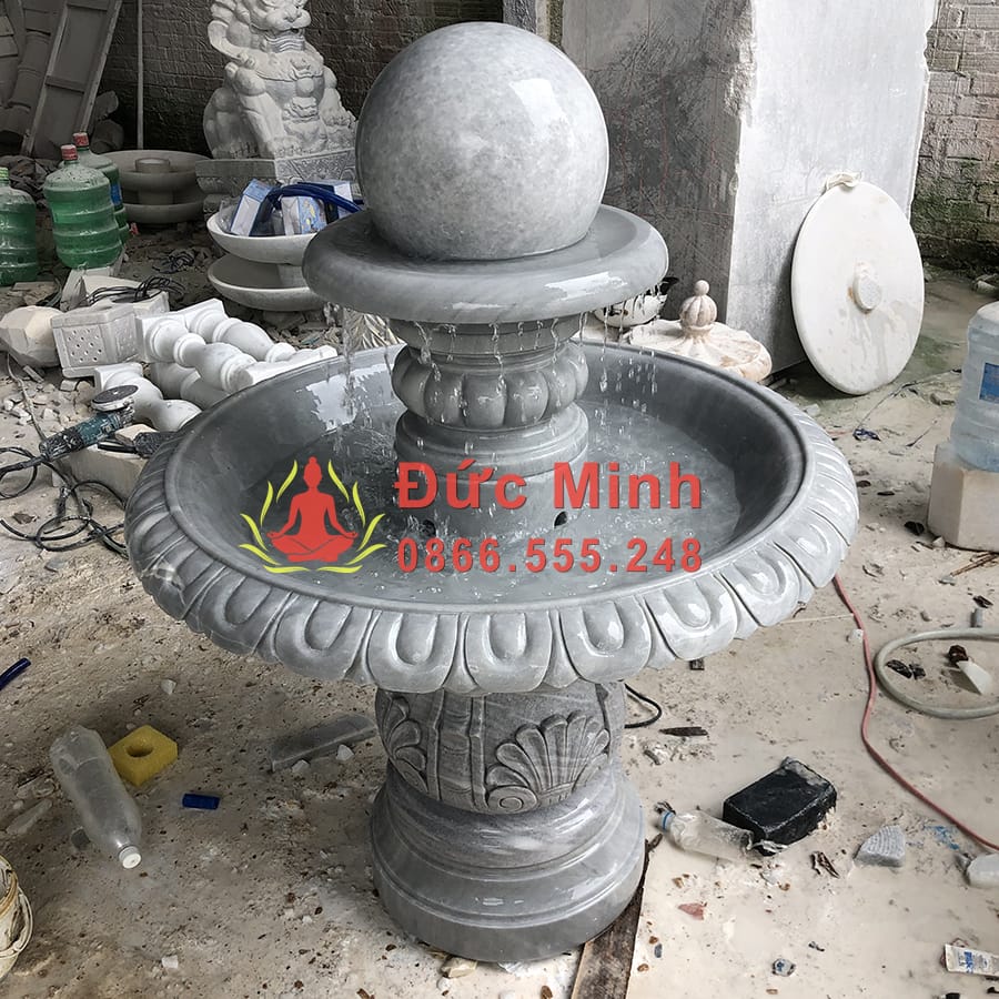 Đài Phun Nước Đá Sân Vườn Đẹp Tại Quảng Ninh