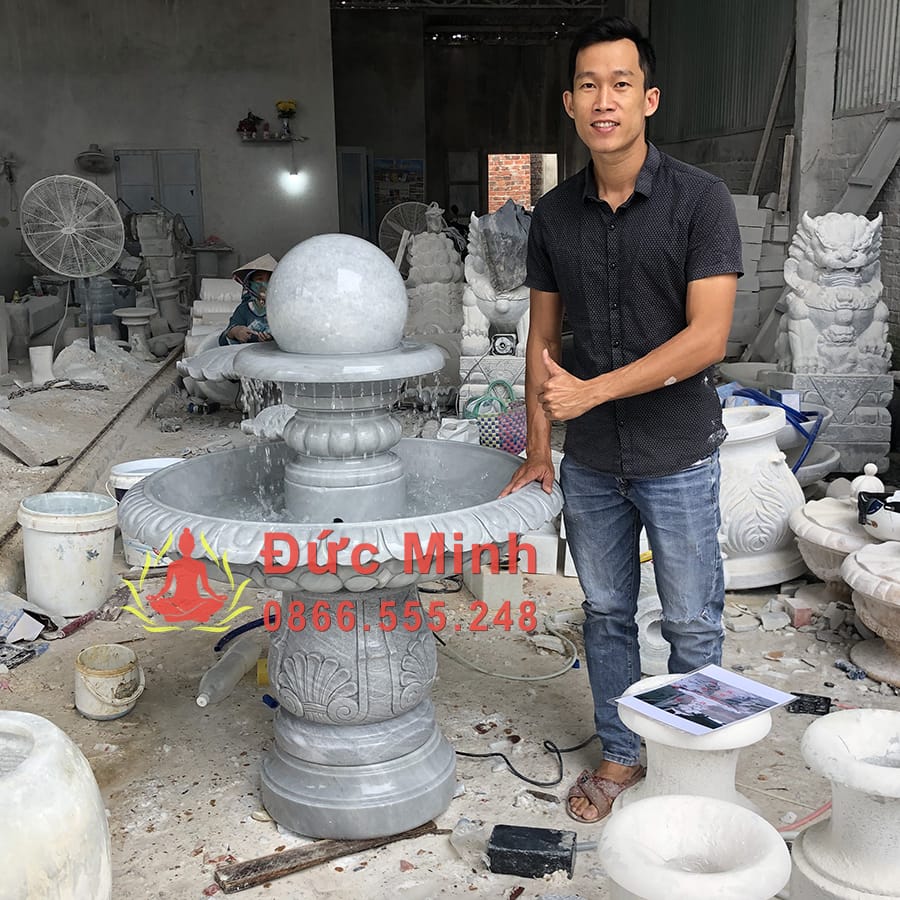 Đài Phun Nước Đá Sân Vườn Đẹp Tại Quảng Ninh