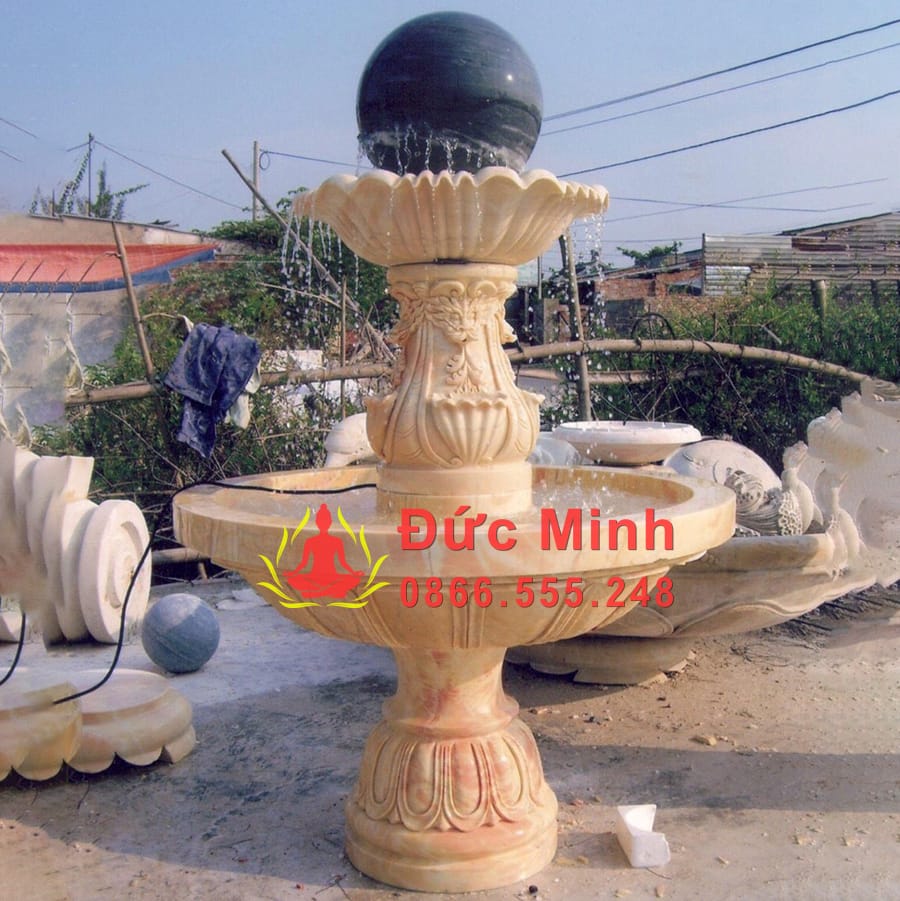 Đài Phun Nước Đá Sân Vườn Đẹp Tại Tây Ninh