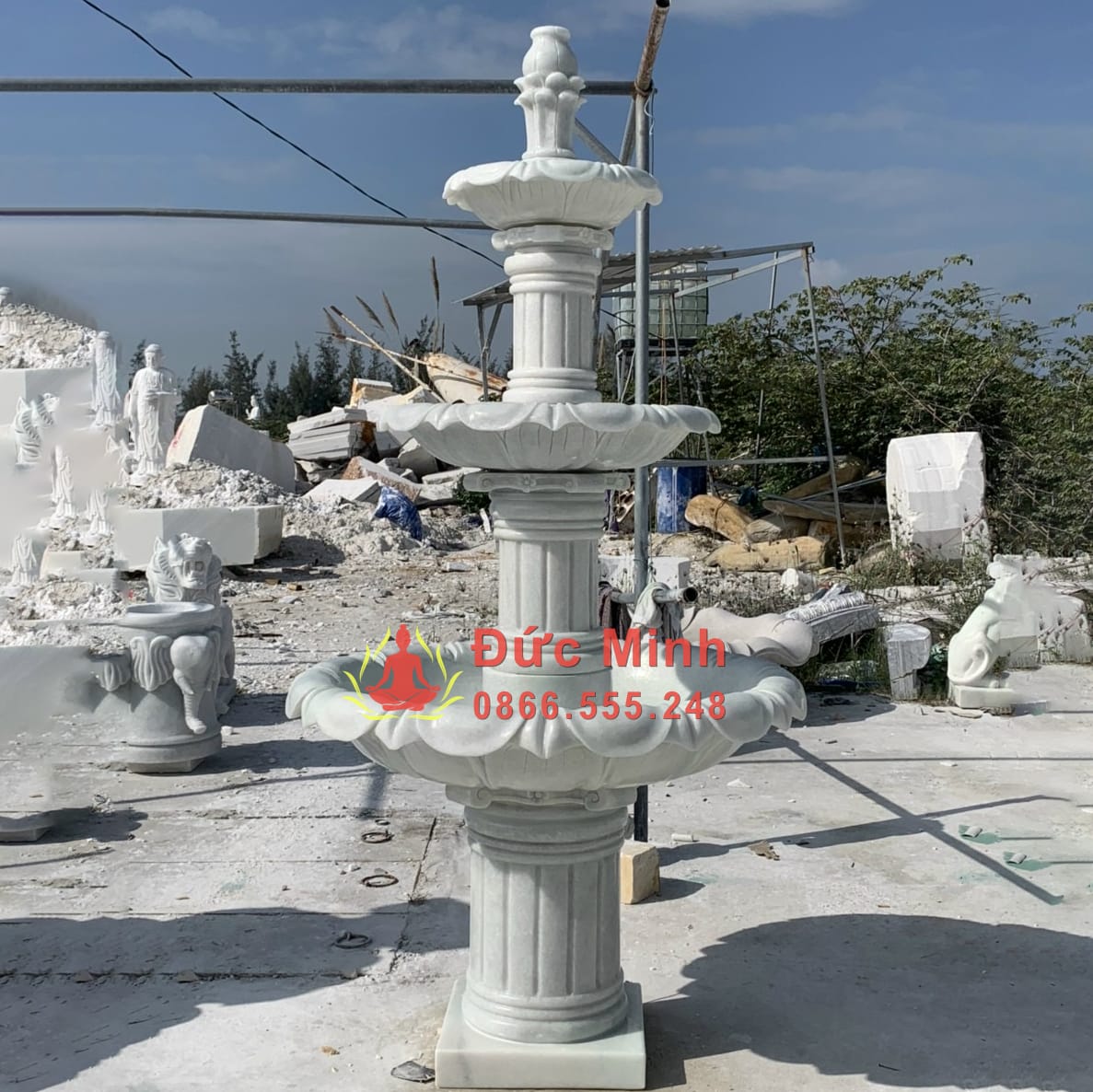 Đài Phun Nước Đá Sân Vườn Đẹp Tại Thái Nguyên