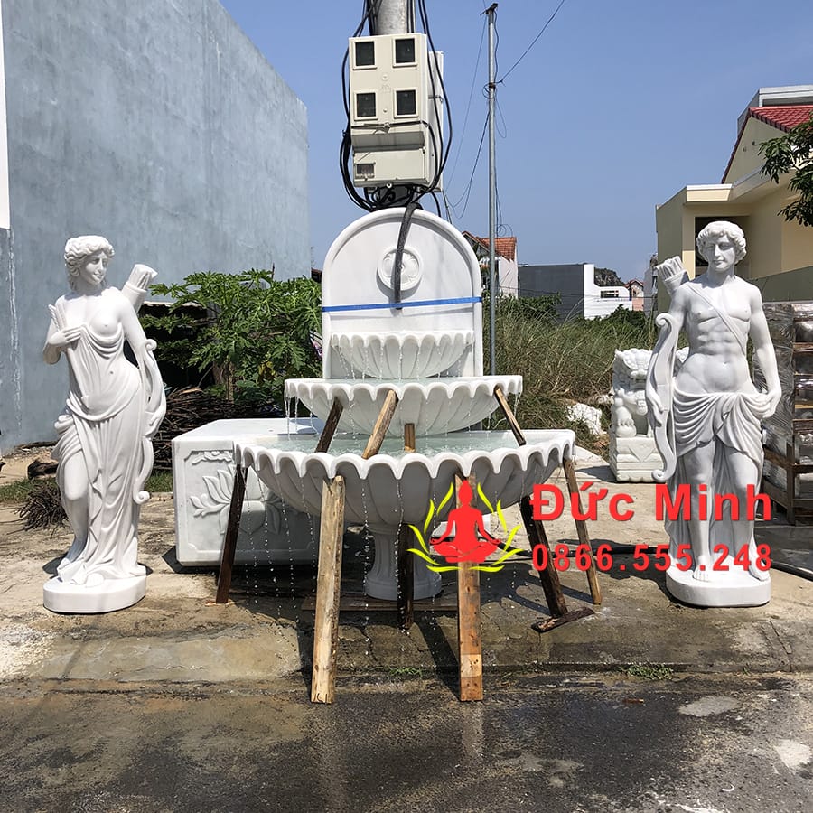 Mẫu Đài Phun Nước Đá Trắng Áp Tường Đẹp Về Hà Nam