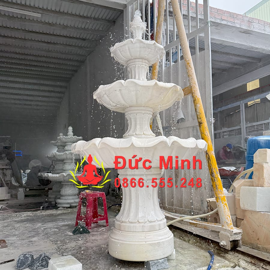 Đài Phun Nước Đá Trắng Nghệ Thuật Đẹp Tại Hải Phòng