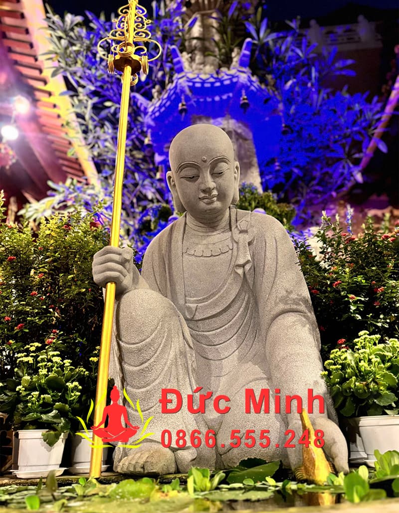Tượng Địa Tạng Đá Sa Thạch Đẹp Đà Nẵng
