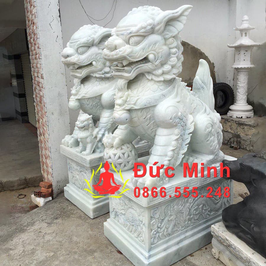 Tượng Nghê Đá Việt Nam Nguyên Khối Để Cổng Đẹp