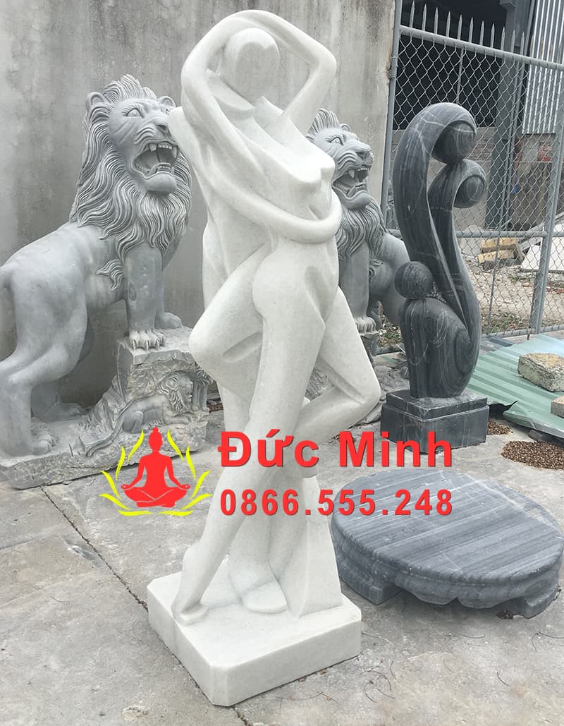 Tượng Nghệ Thuật Đá Đôi Tình Nhân Trang Trí Sân Vườn