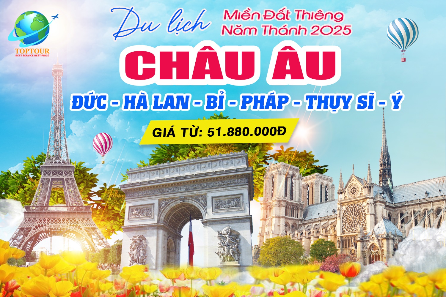 Giá tour Châu Âu đi theo nhóm