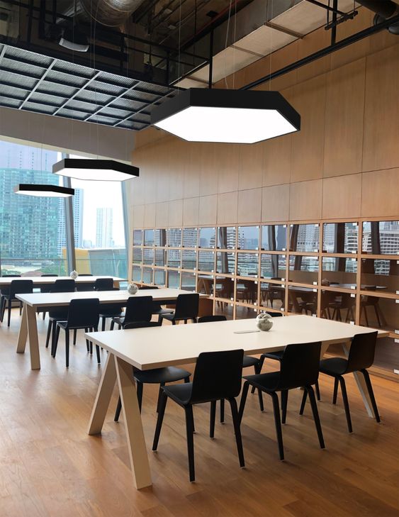 Đèn thả văn phòng hình lục giác