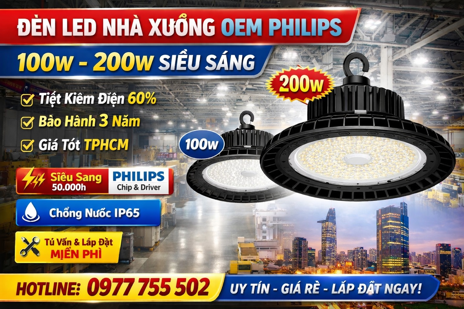 đèn LED Highbay OEM Philips