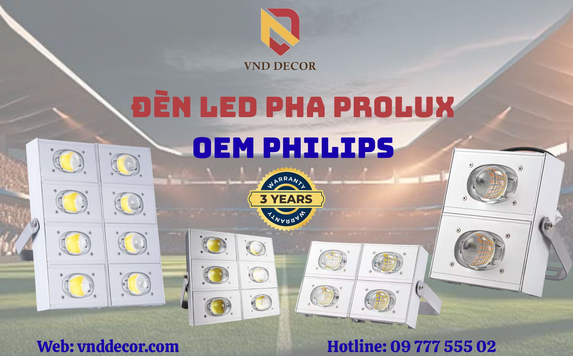 Đèn LED Pha Prolux OEM Philips