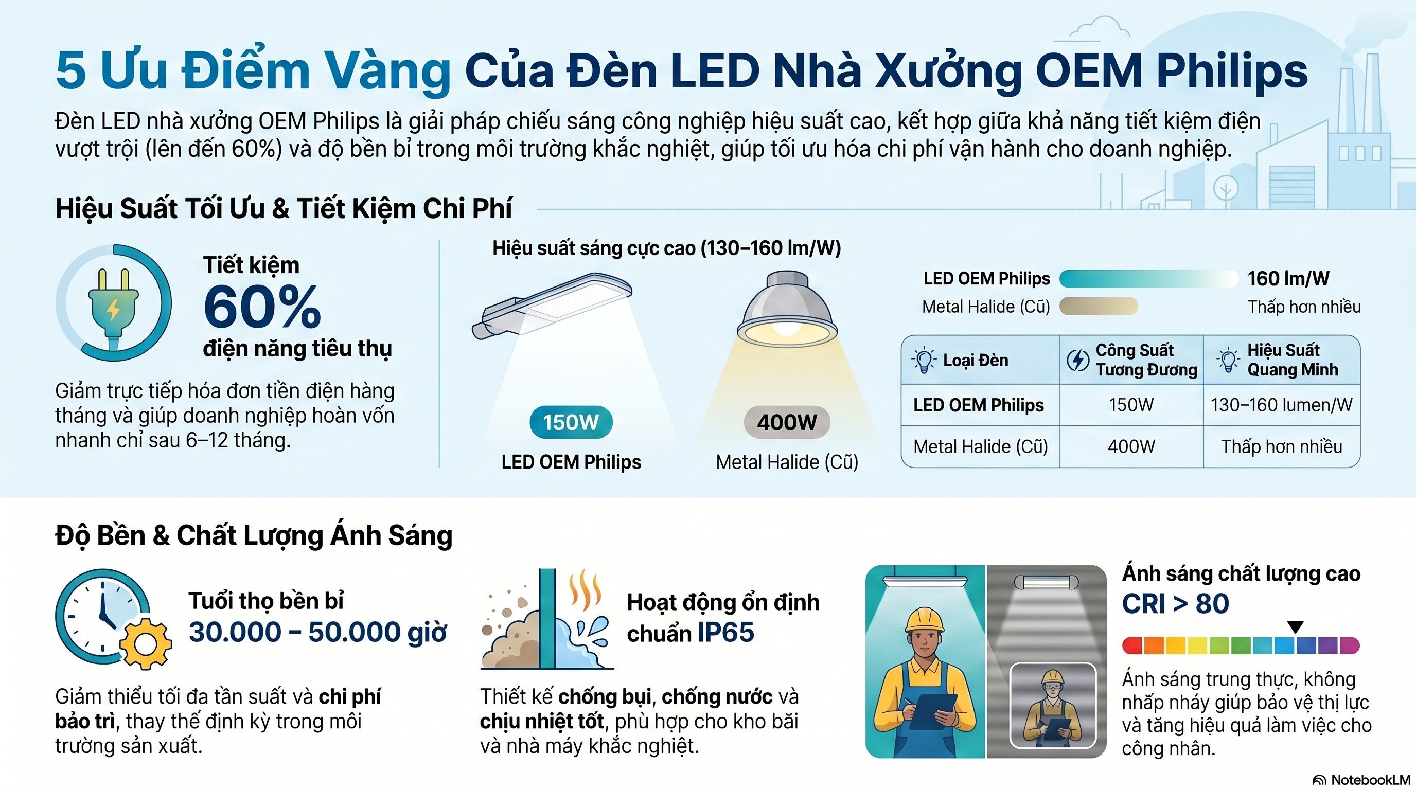 đèn LED Highbay OEM Philips
