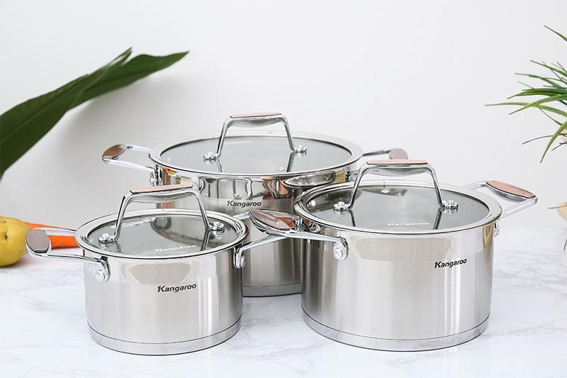 Bộ nồi inox dùng cho bếp từ