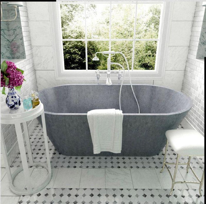 Mẫu bồn tắm bằng xi măng đẹp