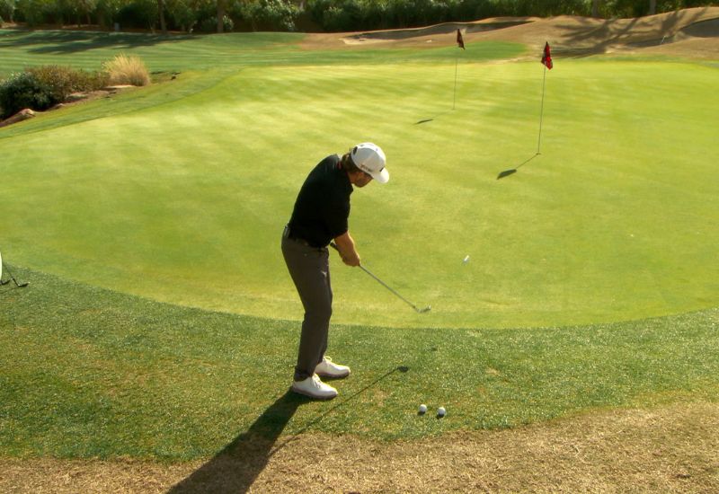 Người chơi nên chọn các vùng green có bề mặt phẳng để tập luyện