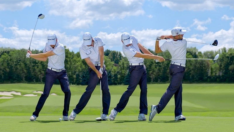 Sử dụng vai để duy trì khoảng cách giữa gậy và cơ thể