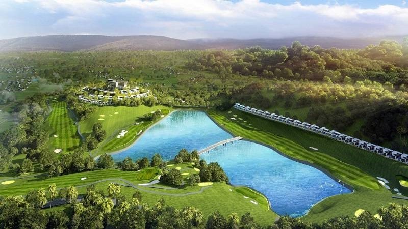 Sân golf Việt Yên chia thành 18 hố cho Course A và 18 hố cho Course B