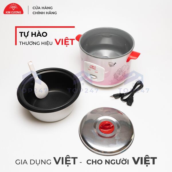 nồi cơm điện kim cương 1.5 lít nắp rời chống dính
