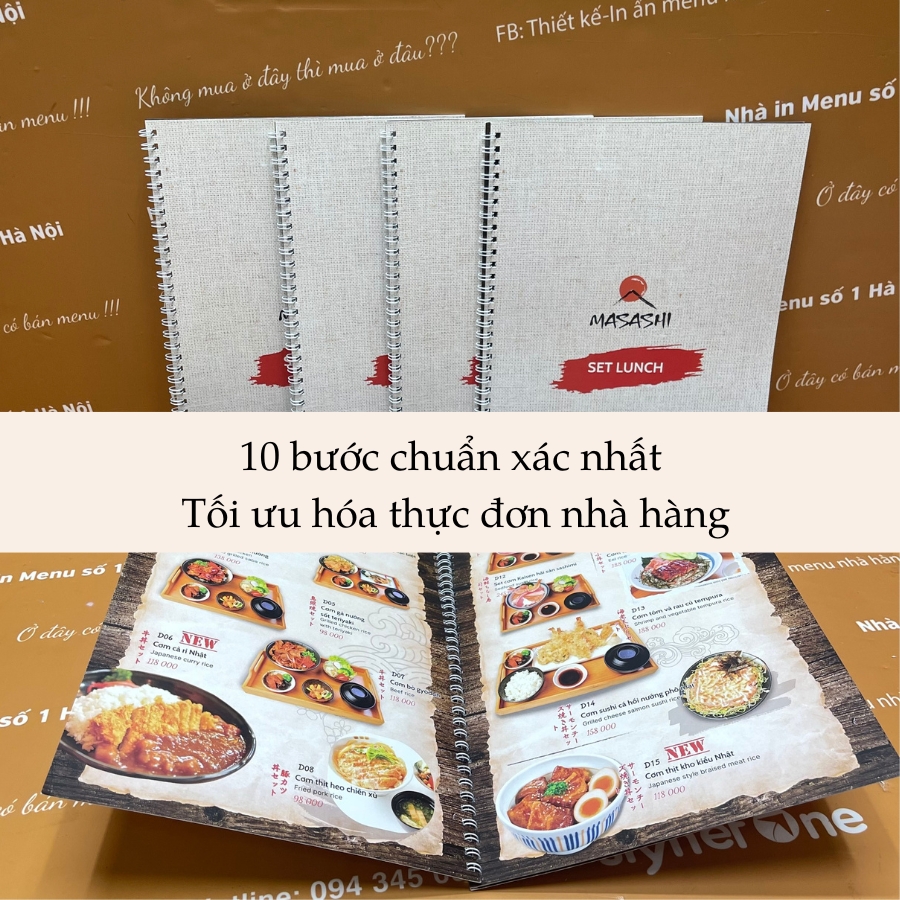 10 bước chuẩn xác nhất - Tối ưu hóa thực đơn nhà hàng