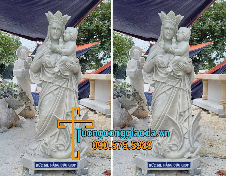 Tượng đức mẹ hằng cứu giúp đá đẹp nhất