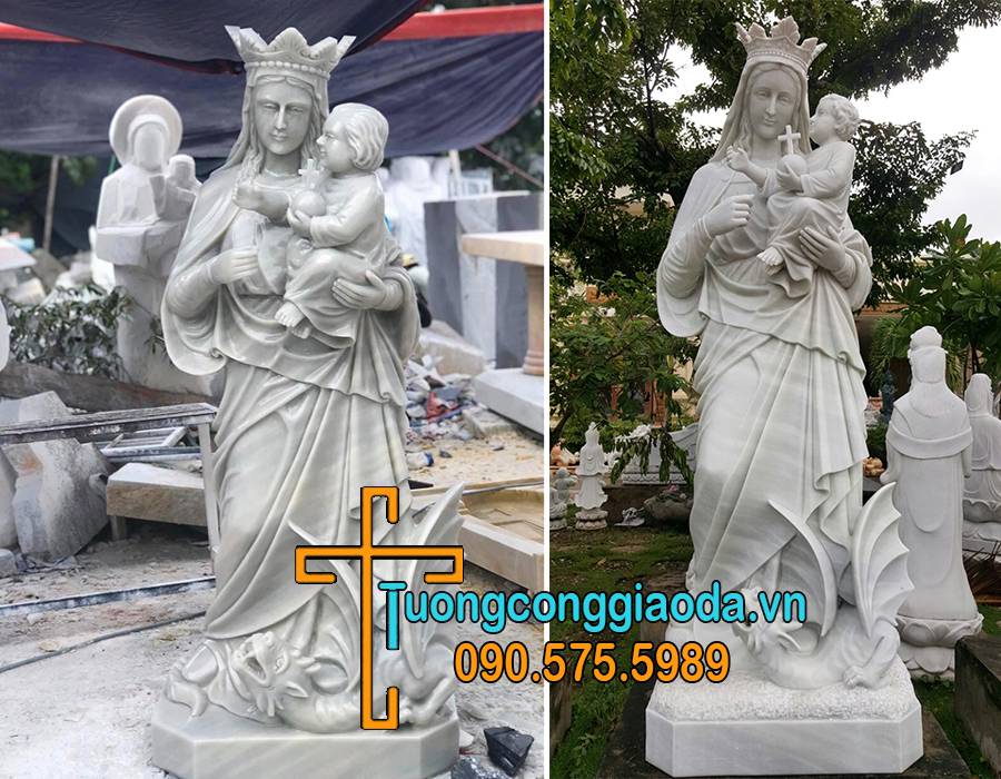 Tượng đức mẹ hằng cứu giúp đá non nước đẹp
