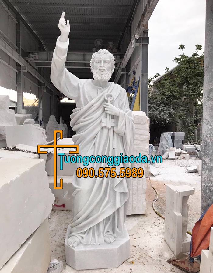 Tượng Thánh Phêrô Đá Cẩm Thạch Nguyên Khối