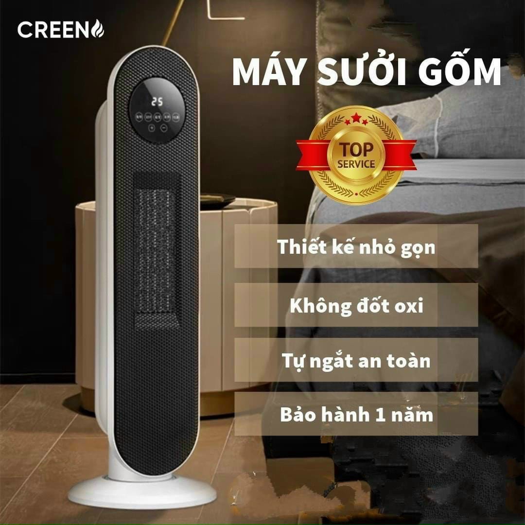 Máy sưởi gốm Creen giúp giữ ấm, giảm nồm, khô quần áo