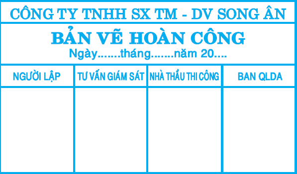 mẫu dấu bản vẽ hoàn công