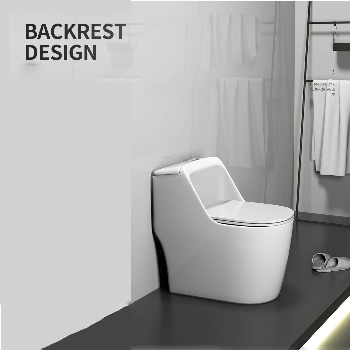 Lớp men Nano cao cấp của bàn cầu CR6619 giúp chống bám bẩn, vệ sinh dễ dàng