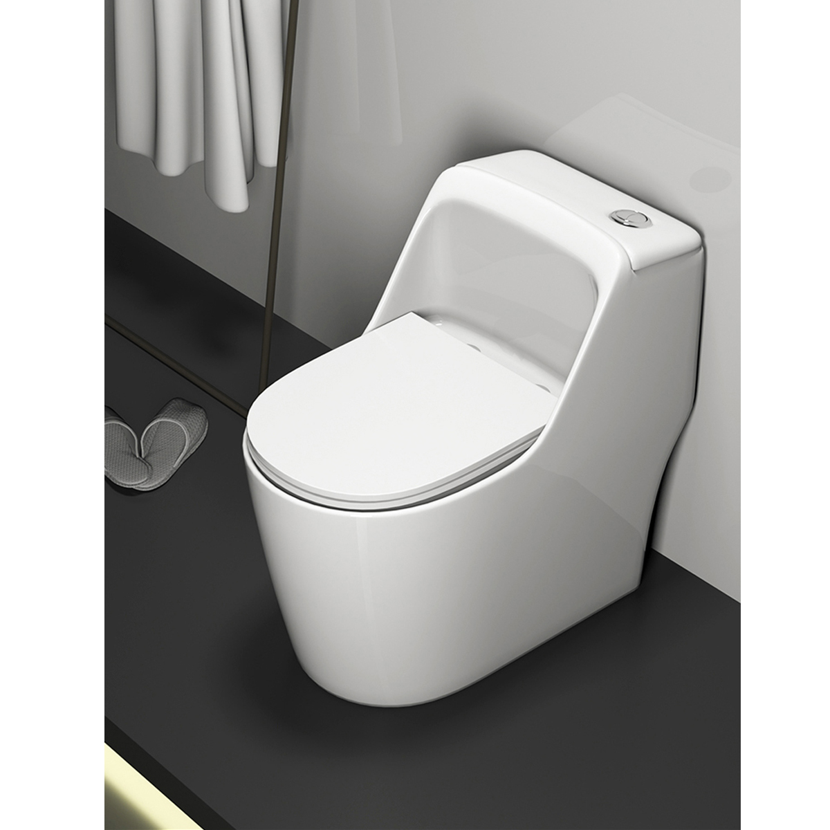 Bàn Cầu Liền Khối CR6619 - Thiết kế sang trọng, phù hợp với mọi không gian phòng tắm