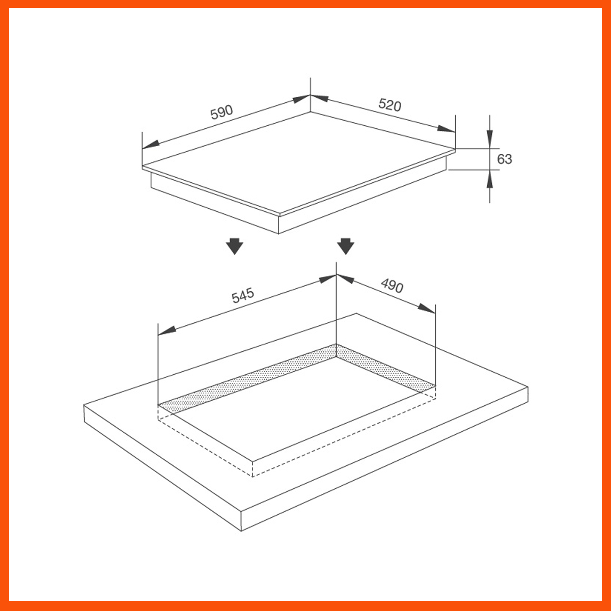 Bản Vẽ Kỹ Thuất Bếp từ MALLOCA MI 593 BN