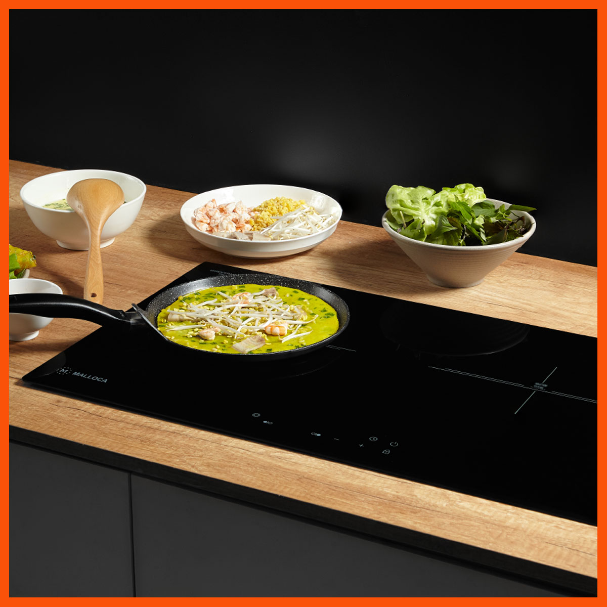 Bảng điều khiển cảm ứng trượt với màn hình LED rõ nét