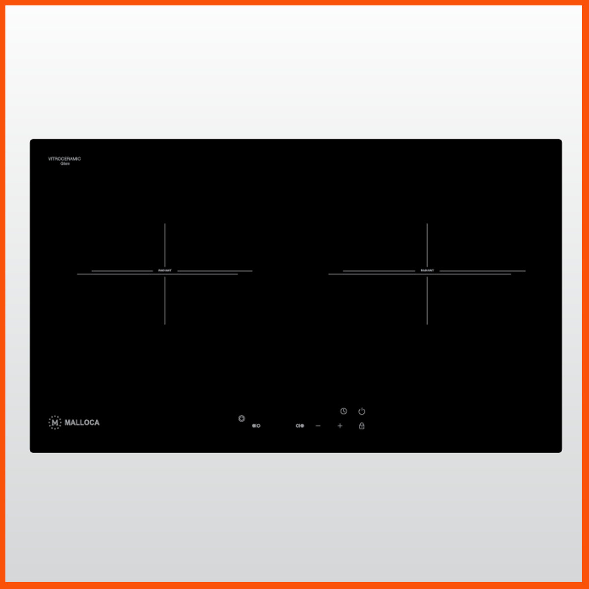 Bếp điện Malloca MH-732 ER chính hãng, 2 vùng nấu, điều khiển cảm ứng